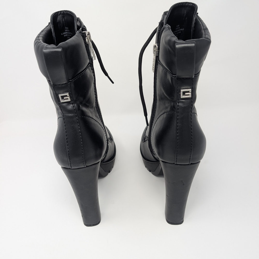GUESS Black Lace-Up Ankle Combat Boots SIZE 9.5 - Picture 7 of 13